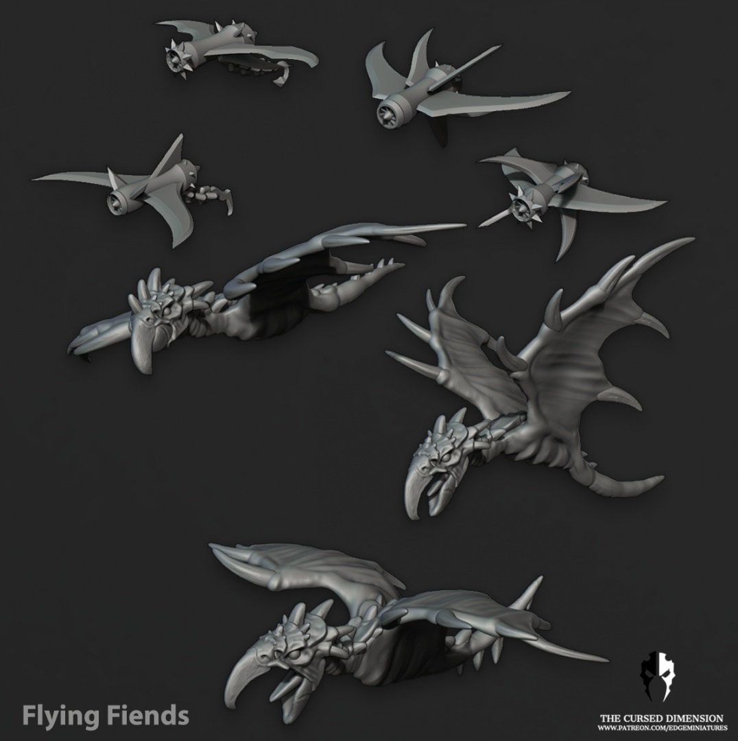 Flying Fiends - Beasts – Cursed Elves by Edge Miniatures