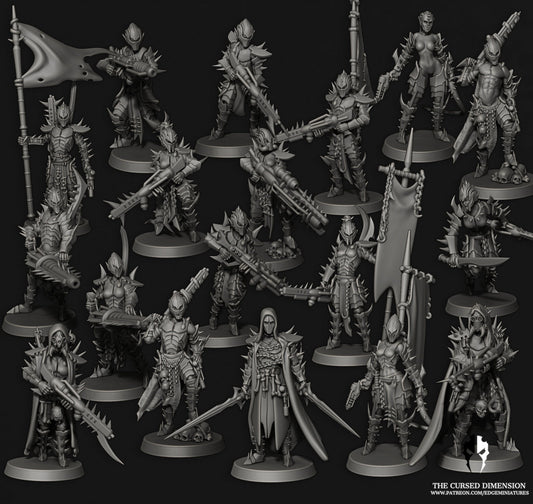 Armored Warriors – Cursed Elves by Edge Miniatures