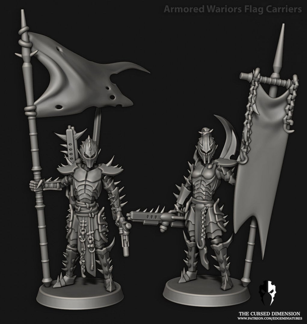 Armored Warriors – Cursed Elves by Edge Miniatures