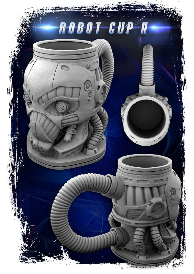 Robot Cup 2.0 Dice Mug by 3DFortress
