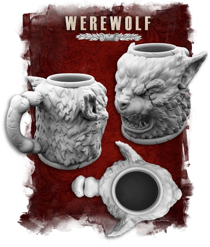 Werewolf Dice Mug by 3DFortress