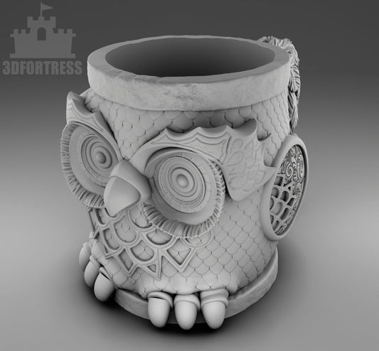 Owl dice mug by 3DFortress